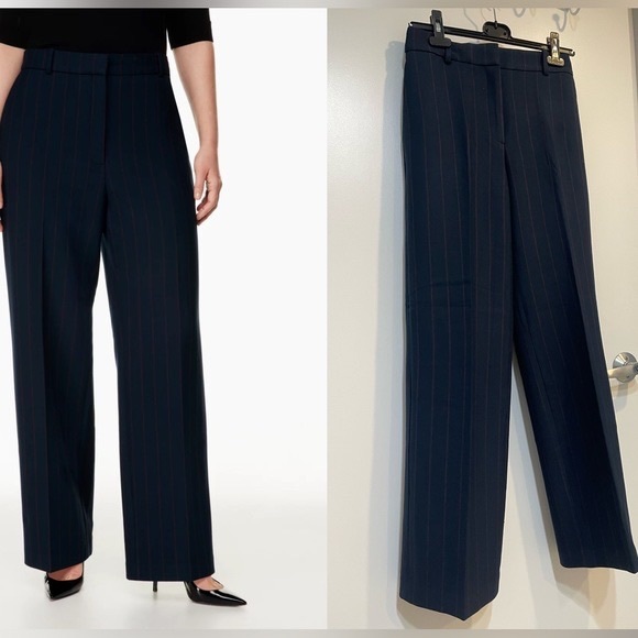 Babaton Agency Pant - Navy with brown stripes - Picture 3 of 3